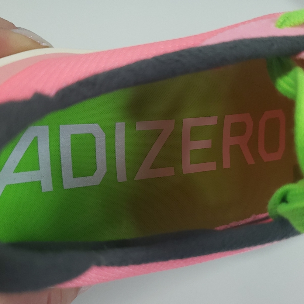 Adidas Adizero Boston 11 Beam Pink Green Bright Neon Running Sneakers Women 8.5 - Picture 8 of 11